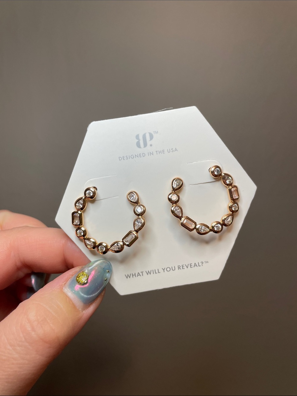 Bomb Party "Cut To Be Seen" Diamond CZ on Rose Gold $138 MSRP